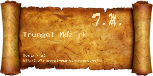 Trungel Márk névjegykártya